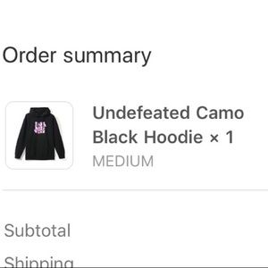 Undefeated Camo Black Hoodie